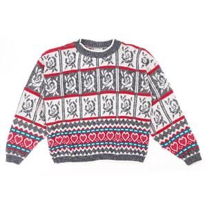 geometric design sweater 1990s 90s vintage